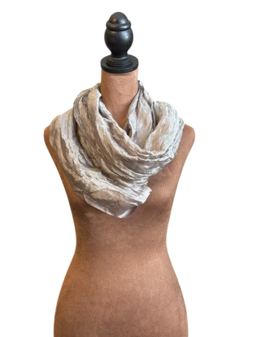 Long Grey Satin Shiny Scarf Light Shoulder Wrap Formal Wedding Classic‎ 68”
